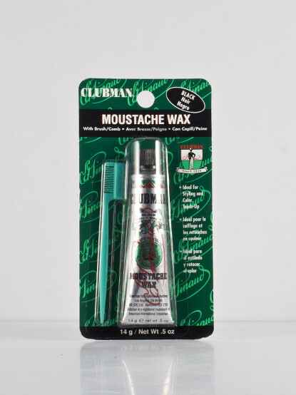 CLUBMAN PINAUD - MOUSTACHE WAX BLACK - CERA PER BAFFI COLORE NERO DA 14GR