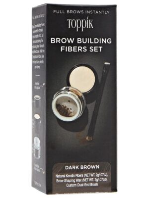 TOPPIK BROWN BUILDING FIBERS SET - DARK BROWN