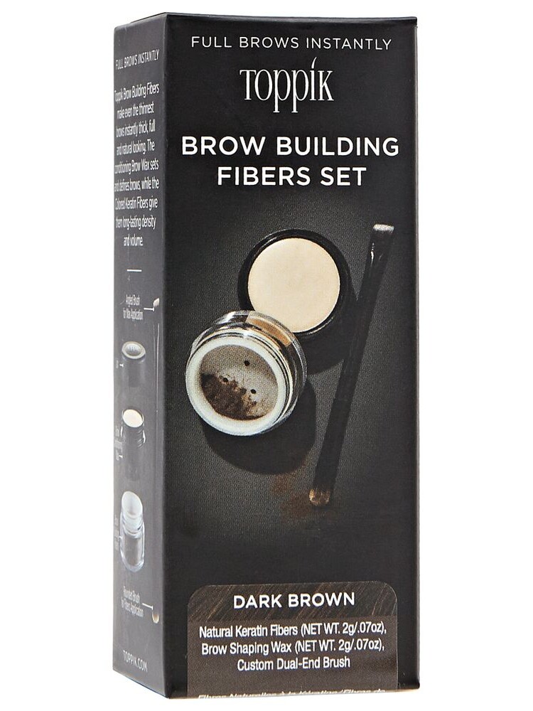 TOPPIK BROWN BUILDING FIBERS SET - DARK BROWN