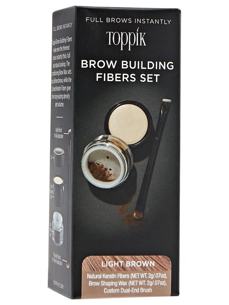 TOPPIK BROWN BUILDING FIBERS SET - LIGHT BROWN